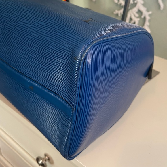 Louis Vuitton Blue Epi Leather Speedy 45 - Picture 5 of 9